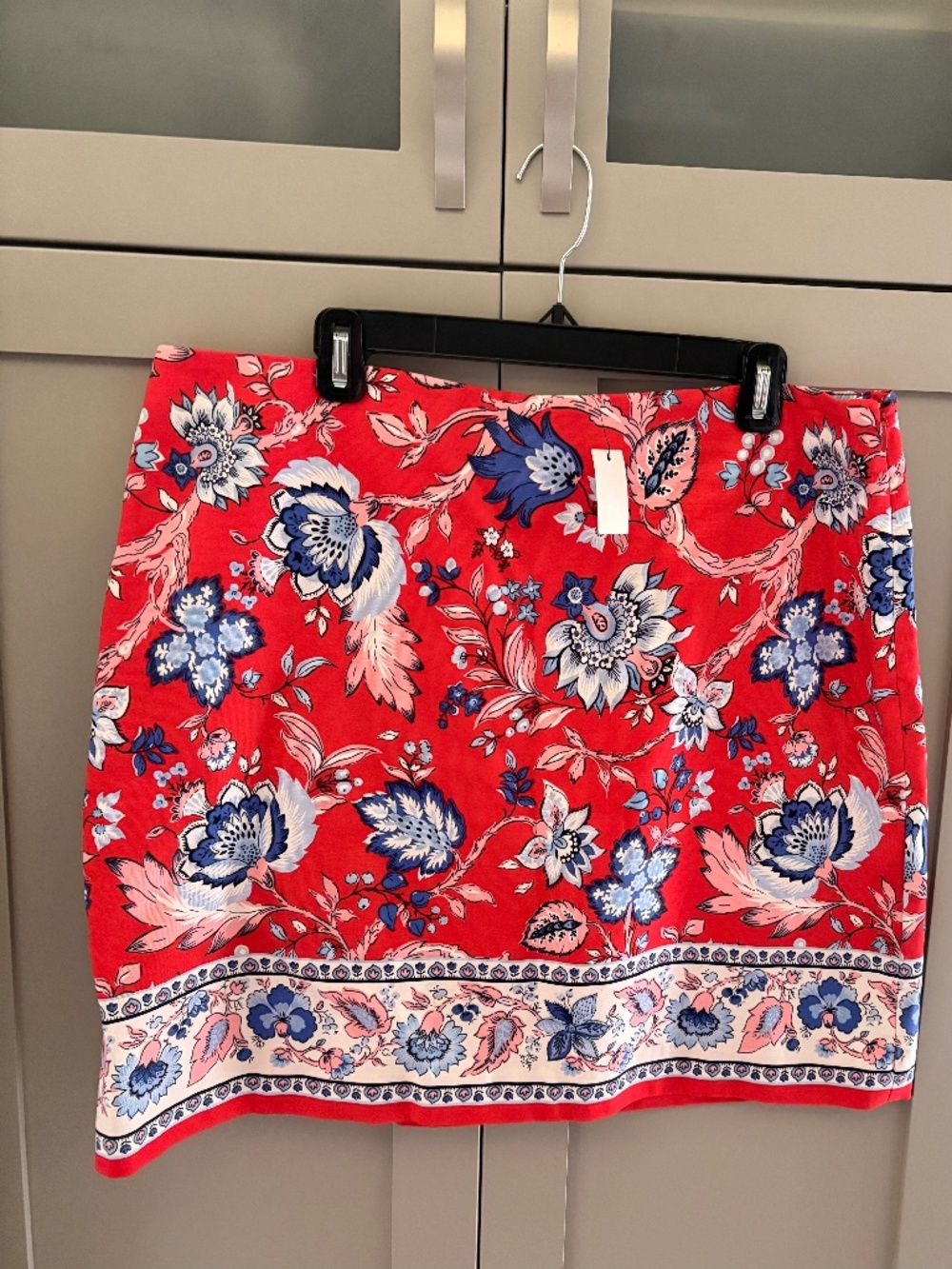 Talbots Pencil Skirt Red Paisley